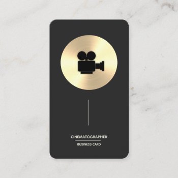 Cinematographer - Faux Gold Business Card by SpinNationStore at Zazzle