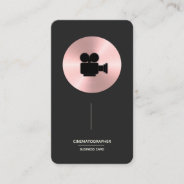 Cinematographer - Faux Rose Gold Business Card at Zazzle