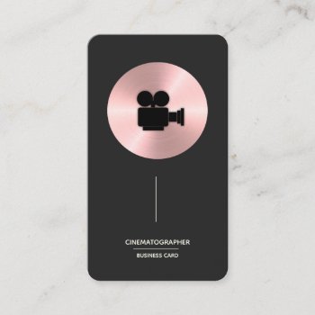 Cinematographer - Faux Rose Gold Business Card by SpinNationStore at Zazzle