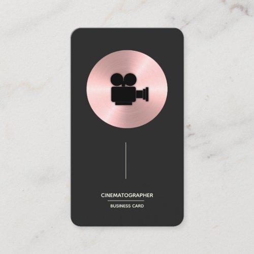 Cinematographer _ Faux Rose Gold Business Card