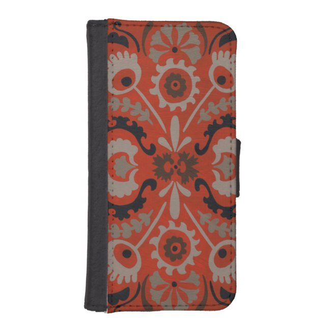 Cinnabar Suzani I iPhone Wallet Case (Front)