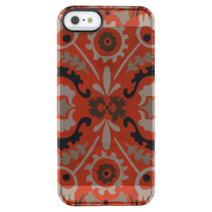 Cinnabar Suzani I Clear iPhone SE/5/5s Case
