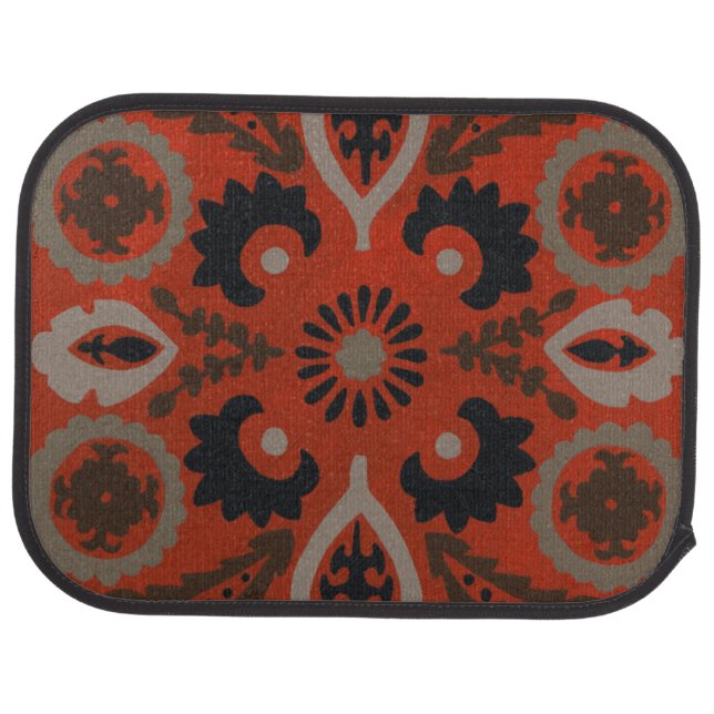 Cinnabar Suzani II Car Floor Mat (Rear)