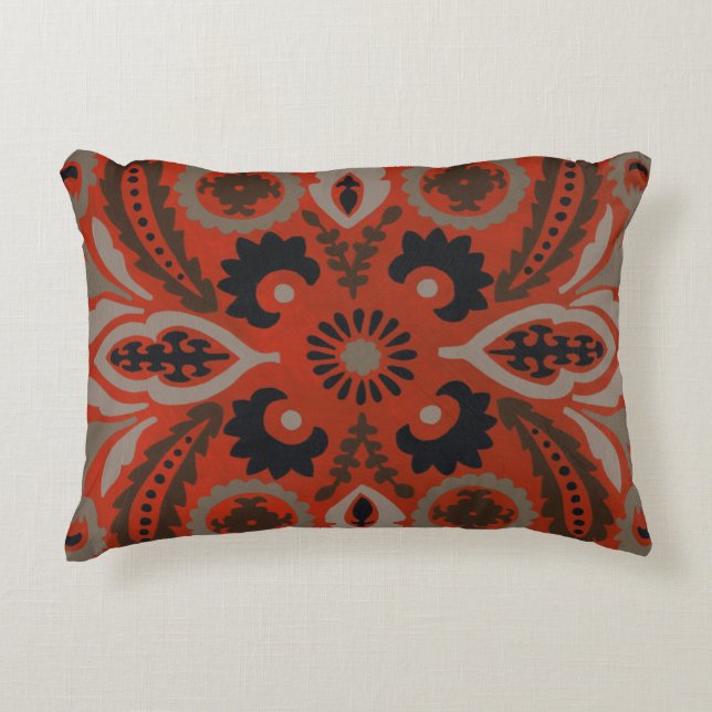 Cinnabar Suzani II Decorative Pillow (Front)