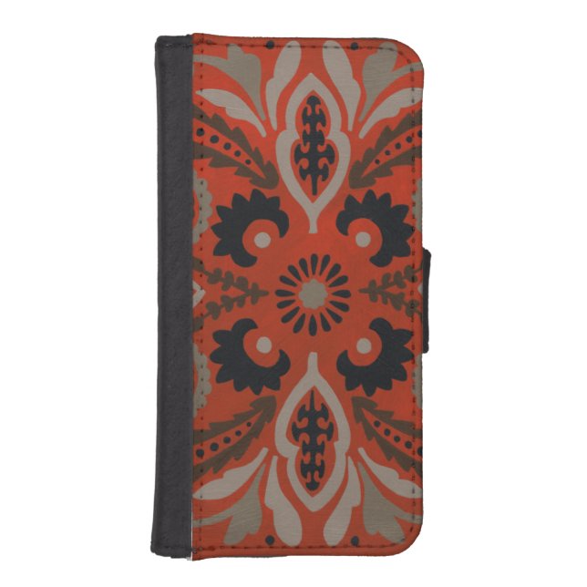 Cinnabar Suzani II iPhone Wallet Case (Front)