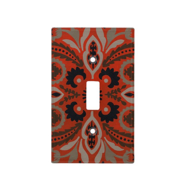 Cinnabar Suzani II Light Switch Cover (Front)