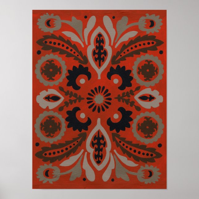 Cinnabar Suzani II Poster (Front)