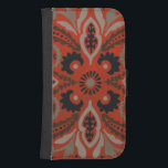 Cinnabar Suzani II Wallet Phone Case For Samsung Galaxy S4<br><div class="desc">Home Décor</div>