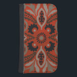 Cinnabar Suzani II Wallet Phone Case For Samsung Galaxy S4<br><div class="desc">Home Décor</div>