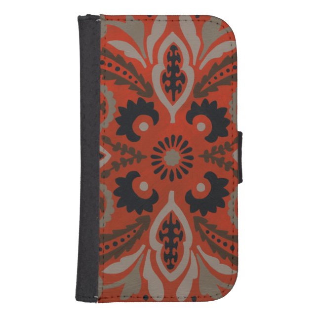 Cinnabar Suzani II Samsung Galaxy Wallet Case (Front)