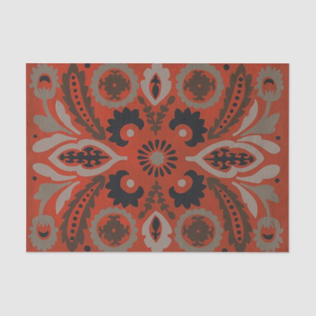 Cinnabar Suzani II Tissue Paper (Front)