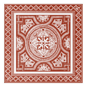 Cinnabar Woodblock IV Acrylic Print