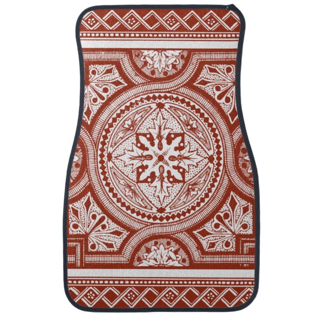 Cinnabar Woodblock IV Car Floor Mat (Front)