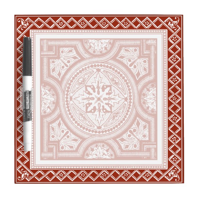 Cinnabar Woodblock IV Dry Erase Board (Front)