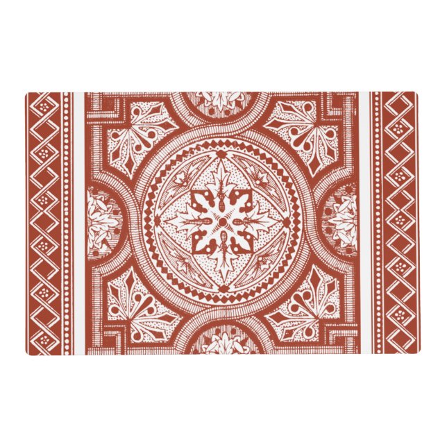 Cinnabar Woodblock IV Placemat (Front)