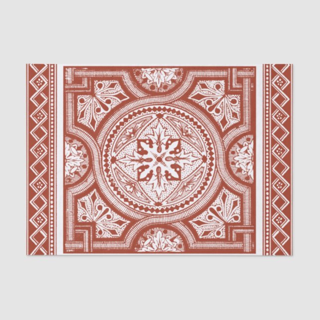 Cinnabar Woodblock IV Tissue Paper (Front)