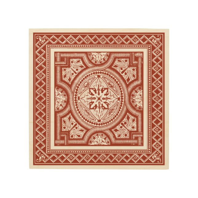 Cinnabar Woodblock IV Wood Wall Decor (Front)