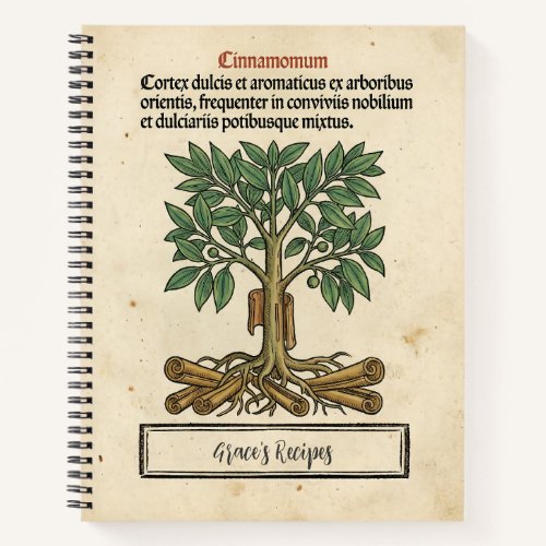 Cinnamologus Nest: Cinnamon Medieval Recipe  Notebook