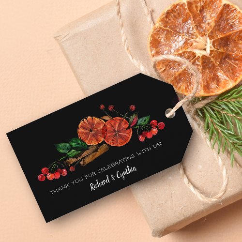 Cinnamon and Oranges Christmas Favor Gift Tags