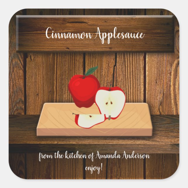 Cinnamon Applesauce Sq Canning Label (Front)