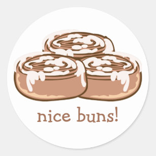 Cinnamon Roll Honey Bun Grey Cartoon Design Cute Heart Sticker, Zazzle