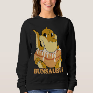 Cinnamon Bun Dinosaur Sweet Pastry Dino Cinnamon R Sweatshirt