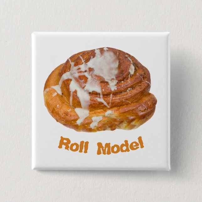 Cinnamon Bun Roll Model Button (Front)