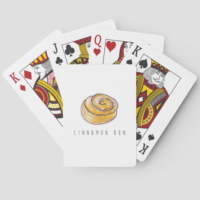 Cinnamon Buns Cinnamon Rolls Coffee Fika Poker Cards (Back)