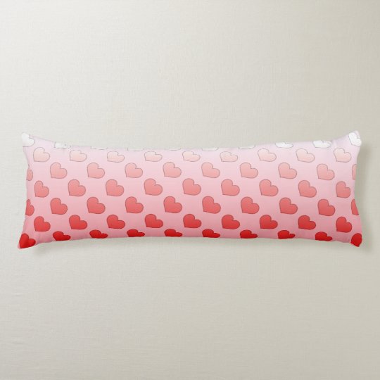 Cinnamon Candy Hearts Red and Pink Body Pillow | Zazzle.com