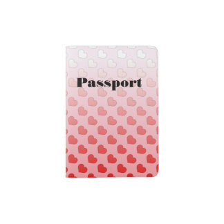 Cinnamon Candy Hearts Red and Pink Passport Holder