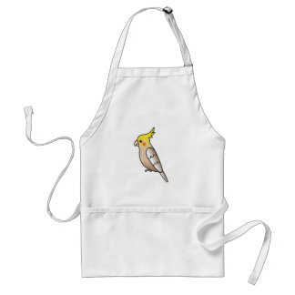 Cinnamon Cartoon Cockatiel Parrot Bird Adult Apron