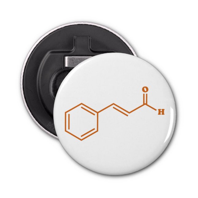 Cinnamon Cinnamaldehyde Molecular Chemical Formula Bottle Opener (Front)
