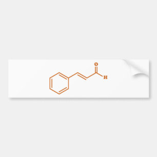 Cinnamon Cinnamaldehyde Molecular Chemical Formula Bumper Sticker