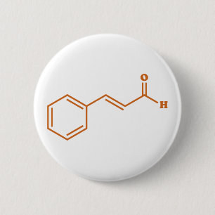 Cinnamon Cinnamaldehyde Molecular Chemical Formula Button