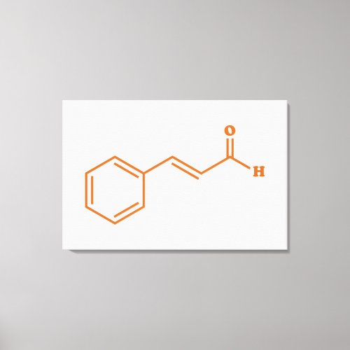 Cinnamon Cinnamaldehyde Molecular Chemical Formula Canvas Print