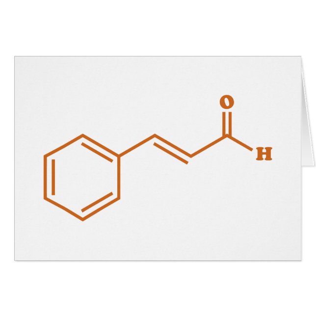 Cinnamon Cinnamaldehyde Molecular Chemical Formula Cards (Front Horizontal)