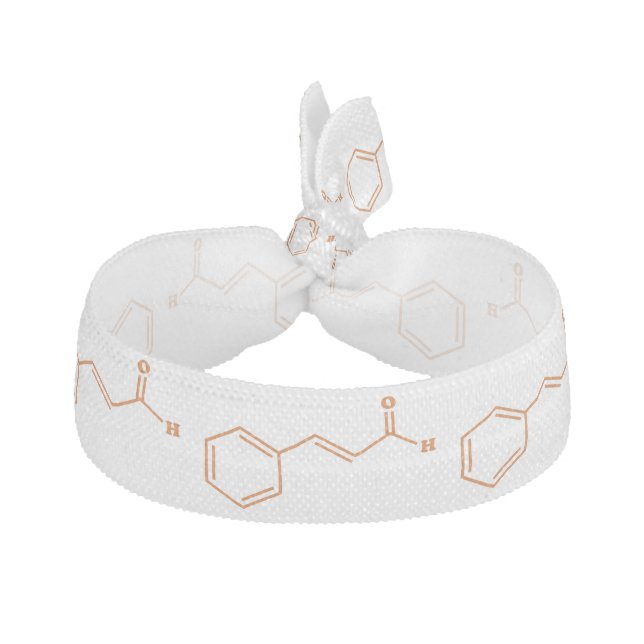 Cinnamon Cinnamaldehyde Molecular Chemical Formula Elastic Hair Tie (Front)