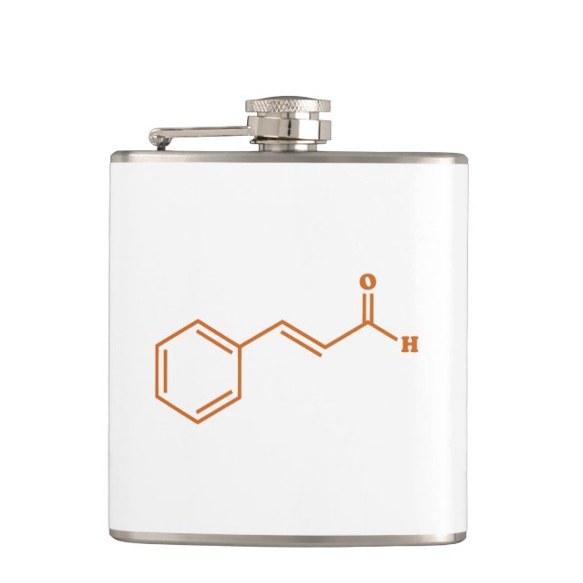 Cinnamon Cinnamaldehyde Molecular Chemical Formula Flask (Front)