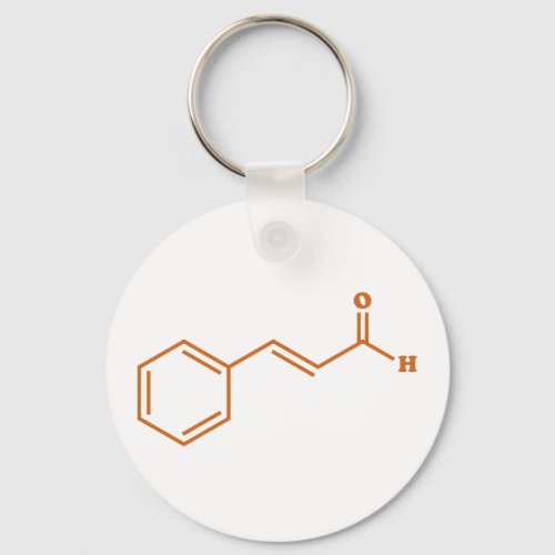 Cinnamon Cinnamaldehyde Molecular Chemical Formula Keychain