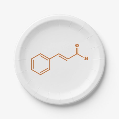 Cinnamon Cinnamaldehyde Molecular Chemical Formula Paper Plates