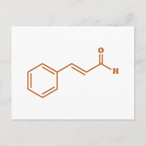 Cinnamon Cinnamaldehyde Molecular Chemical Formula Postcard