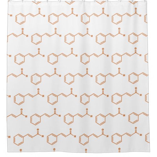 Cinnamon Cinnamaldehyde Molecular Chemical Formula Shower Curtain