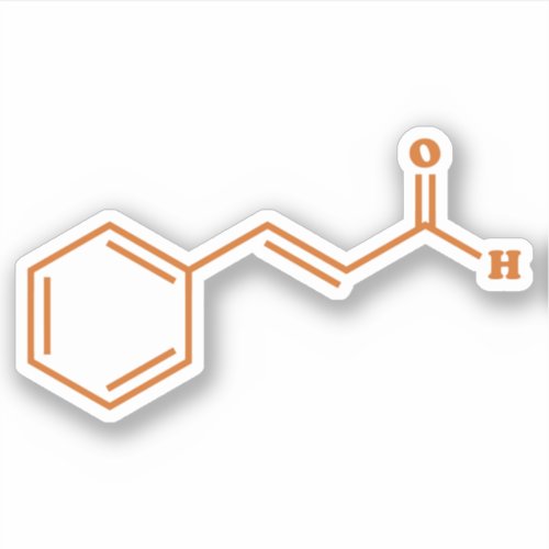 Cinnamon Cinnamaldehyde Molecular Chemical Formula Sticker