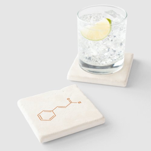 Cinnamon Cinnamaldehyde Molecular Chemical Formula Stone Coaster