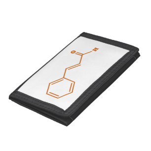 Cinnamon Cinnamaldehyde Molecular Chemical Formula Tri-fold Wallet