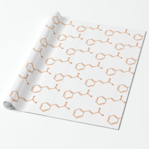 Cinnamon Cinnamaldehyde Molecular Chemical Formula Wrapping Paper