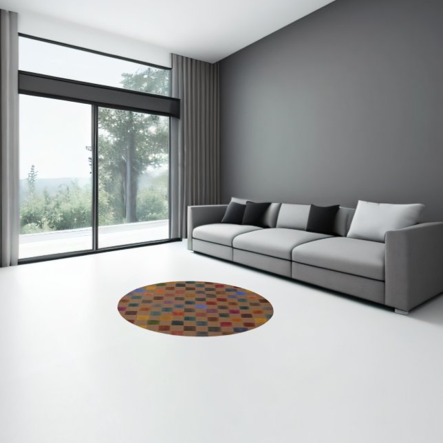 Cinnamon Coast Checks Rug (Insitu (Indoor 3))