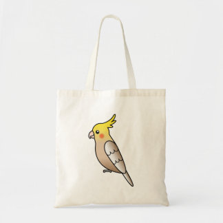 Cinnamon Color Cockatiel Cartoon Parrot Bird Tote Bag