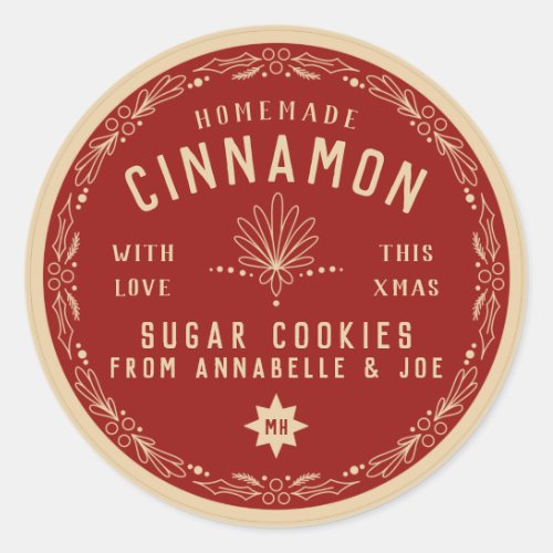 Cinnamon Cookie Christmas DIY gift label 