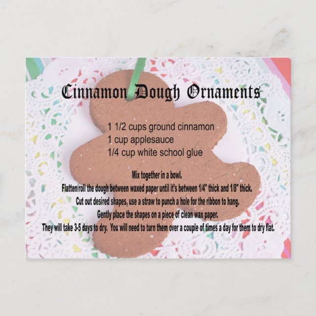 Cinnamon Dough Ornament Postcard (Front)